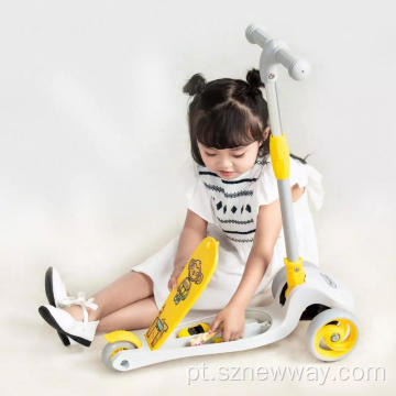 Xiaomi 700kids crianças scooter brinquedos dobráveis ​​de três rodas